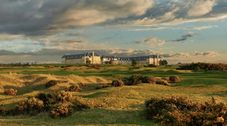 St Andrews Bay golf and resort landscape under an expansive sky